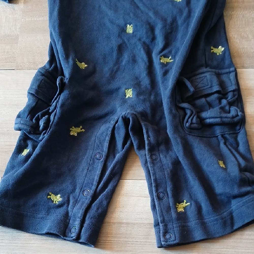 Gymboree Rainy Day Fun Allover Froggy One-piece Vintage Size 3-6 Mon. Embrodered - Picture 5 of 8